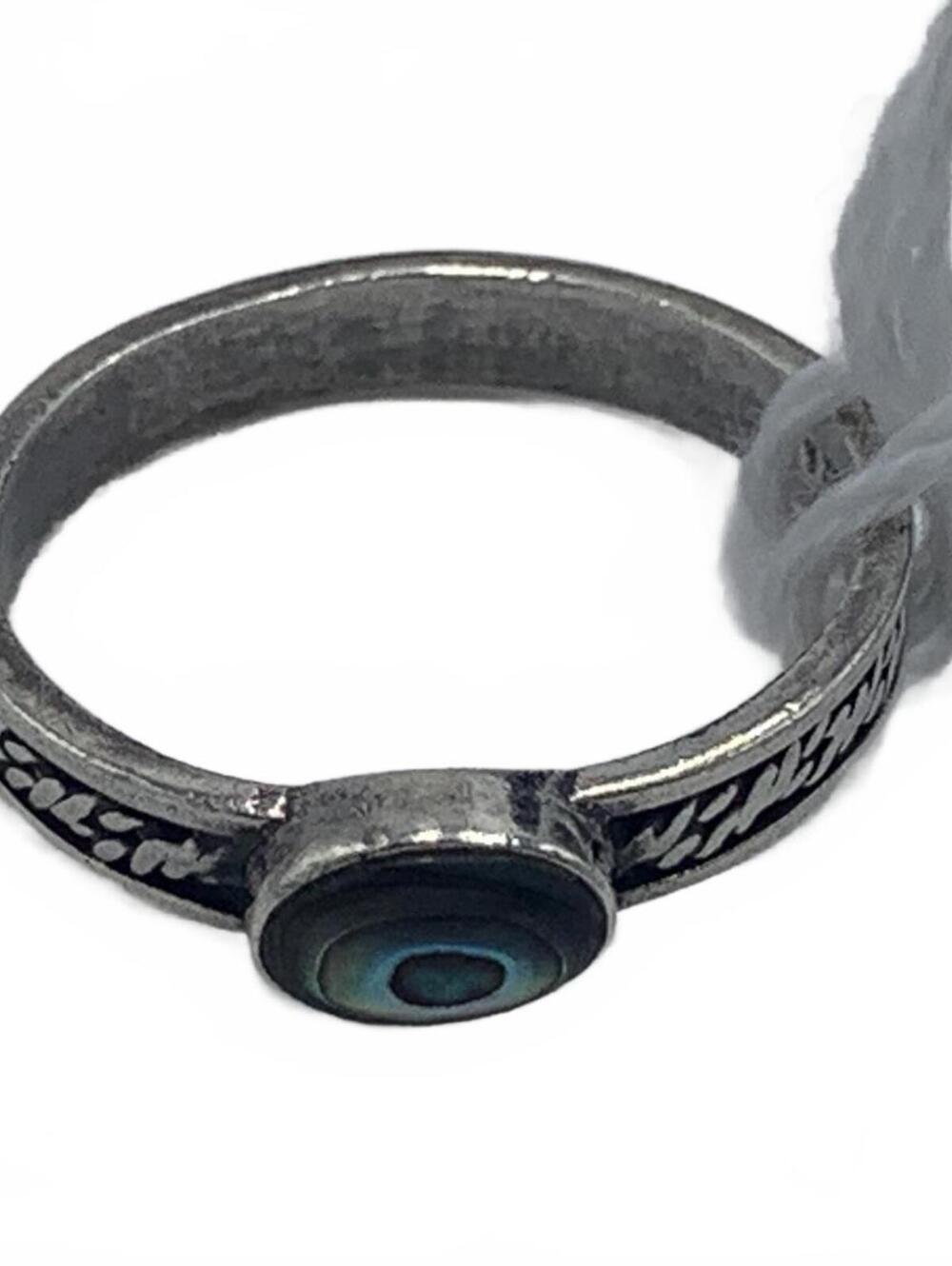 Sterling Silver Engraved Ring Bezel Abalone MOP Cabochon